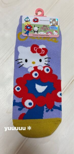 ミャクミャク 万博 ハローキティ サンリオ ソックス 靴下 22〜24cm