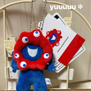 万博 ミャクミャク プチ マスコット キーチェーン ぬいぐるみ 新品 ぷち