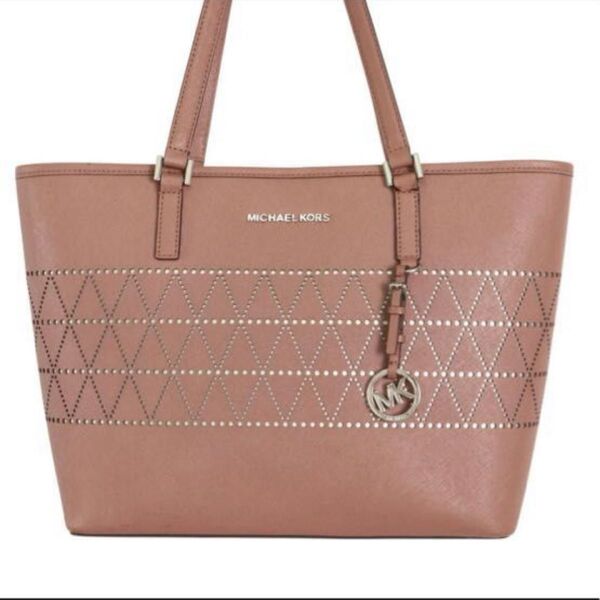 MICHAEL KORS ピンク ベージュ ショルダーバッグ トートバッグ トートバッグ ハンドバッグ マイケルコース