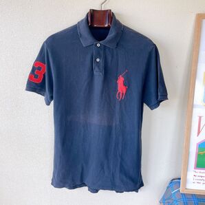 Y2K チーフキーフ着用 POLO ラルフローレン ビッグポニー L ビンテージ加工 ポロシャツ RALPH LAUREN