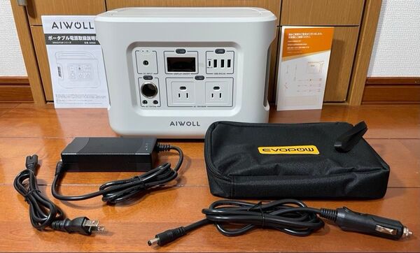 AIWOLL ポータブル電源 型番:AW600 出力600W (瞬間最大1200W)容量515Wh【新品・動作確認済】