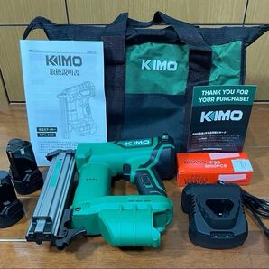 KIMO 18ゲージ コードレス電動タッカー 充電タッカー ネイルガン 12V 2.0Ahバッテリー×2【新品・動作確認済】