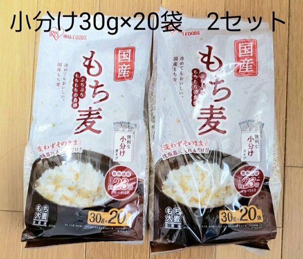 もち麦 国産 30g×20袋 二個セット 食物繊維 国産もち麦 もちもち食感 雑穀米