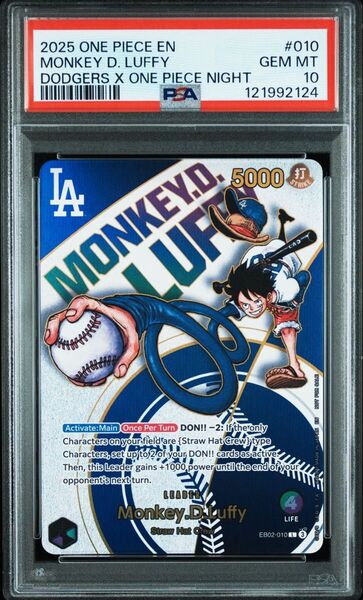 値引き不可 PSA10 ドジャース ルフィ ワンピースカードゲーム 大谷翔平