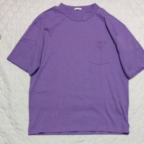 GU Lサイズ 薄紫色 半袖Tシャツ ポケット付き