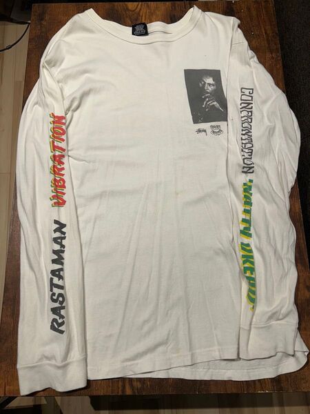 【限定品】STUSSY BOB MARLEY ステューシー ボブマーリー ロンT Mサイズ 長袖Tシャツ ホワイト