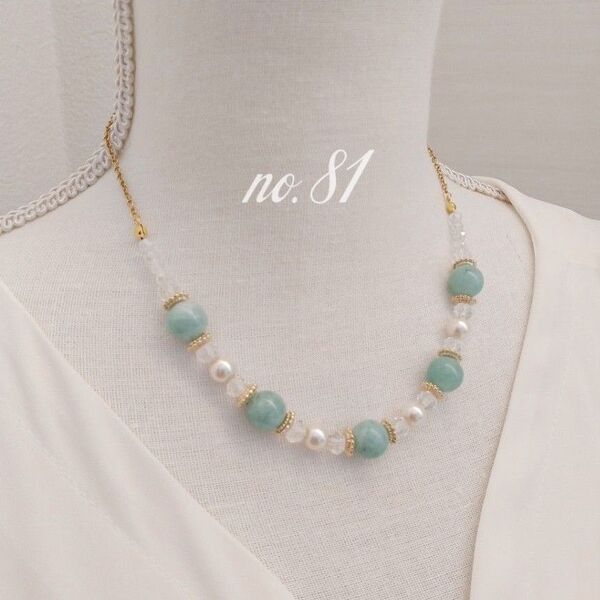 天然石◆翡翠のネックレス #ハンドメイド アクセサリー