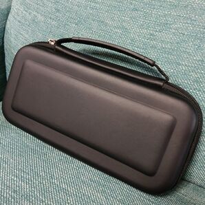 ニンテンドースイッチ NintendoSwitch専用セミハードキャリングケース 持ち手部分シリコン カード5枚収納2
