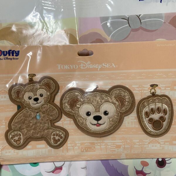 新品 未使用 ディズニーシー 限定 ダッフィー ワッペン キーホルダー ディズニー TDS レア 東京