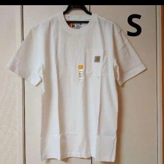 新品 S WH カーハート ポケット Tシャツ k87 ホワイト 半袖