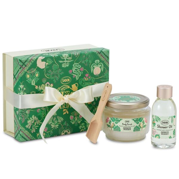 新品 SABON サボン アロマティック ディライトギフトセット ボディスクラブ シャワーオイル