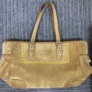 COACH スエード レザートートバッグ