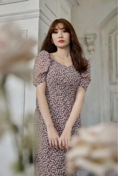 Cherry Pattern Cache-Coeur One-Piece ワンピース チェリー