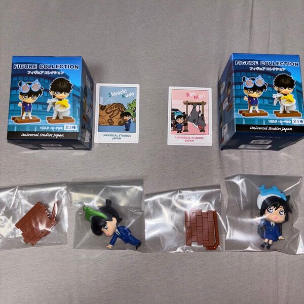 USJ限定 名探偵コナン フィギュアコレクション 工藤新一 毛利蘭 2点セット