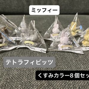 未開封 ミッフィー テトラフィビッツ おすわり 8個セット miffy 白 茶 ベージュ グレー