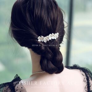 バレッタ かんざし ヘッドドレス ヘアアクセサリー ビジュー 夏祭り 浴衣髪飾り