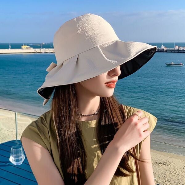日焼け止め帽子 軽量 UVカット 帽子 夏 日焼け防止 つば広 バケットハット 紫外線対策 通気 遮熱