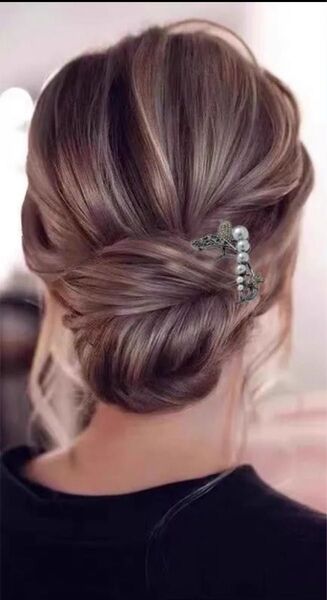 ヘッドドレス 大粒パールかんざし フォーマル ヘアアクセサリー バレンダ ヘアクリップ ヘアピン 髪飾り