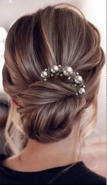 ヘアアクセサリー バレンダ 簪 髪飾り ヘアクリップ ヘアピン ホワイト