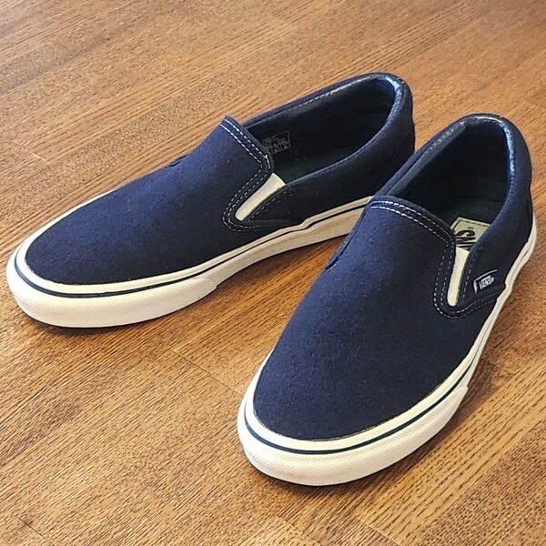 VANS バンズ CLASSIC SLIPON ネイビー クラシック スリッポン US8.5 26.5cm NAVY ヴァンズ