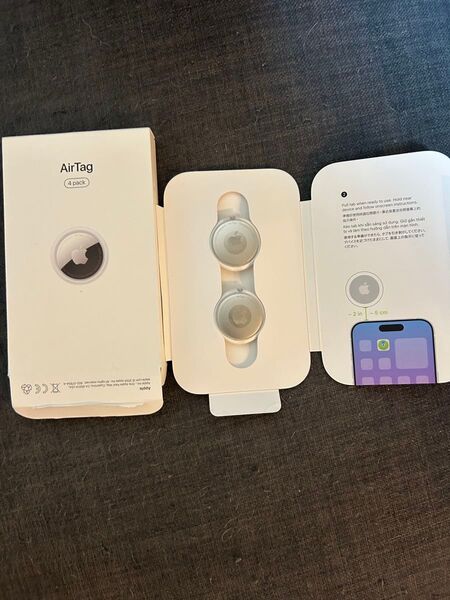 Apple AirTag 本体 2個 アップル エアタグ 新品未使用 箱付き 開封済み