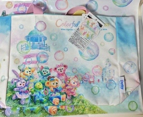 ディズニー ダッフィー &フレンズ カラフルハピネス 20周年 トートバッグ