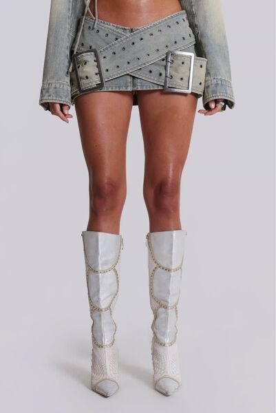 Jaded London Denim Mini Skirt