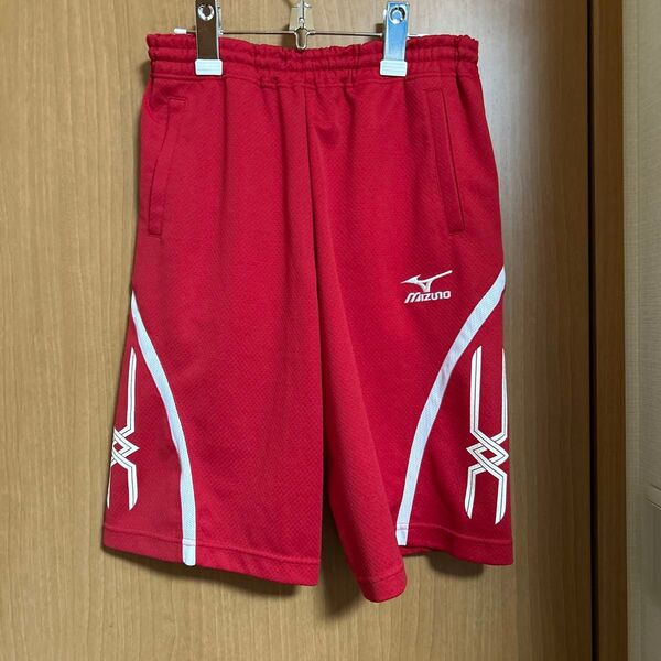 MIZUNO ミズノ ハーフパンツ ジャージ 赤 Lサイズ