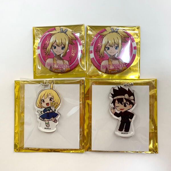 Dr.STONE バー フランソワ コハク スイカ クロム 4点セット 缶バッジ アクリルスタンド キーホルダー ドクターストーン