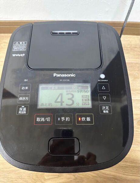 Panasonic 炊飯器 Wおどり炊き SR-VSX108 ブラック