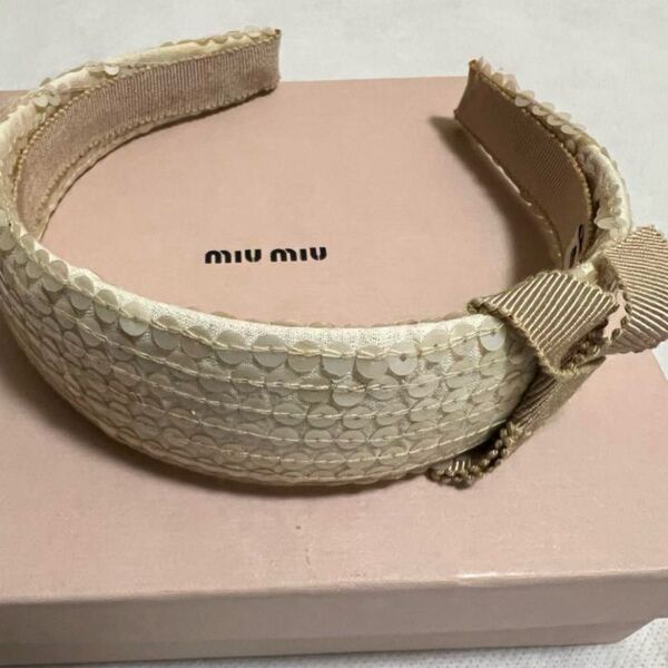 miumiu ミュウミュウ カチューシャ スパンコール ヘアアクセサリー アクセサリー