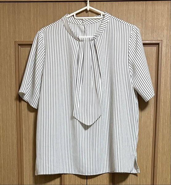 週末値下 【美品】 AOKI ストライプ ボウタイブラウス ブラウス シャツ ストライプ