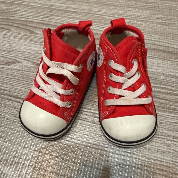 converse コンバース 赤 ハイカット スニーカー 12.5cm ベビー オールスター