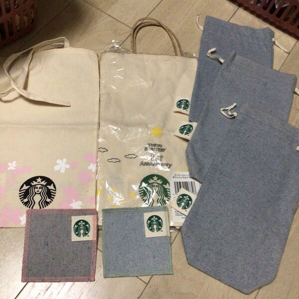 スターバックス 巾着 タンブラー 入れ コースター プレゼント袋 ギフトプレゼント袋 ロースタリー