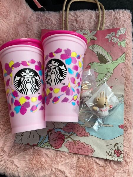 スターバックス リユーザブルカップ べアリスタキャップ タンブラー 桜 SAKURA ベアリスタ スタバ