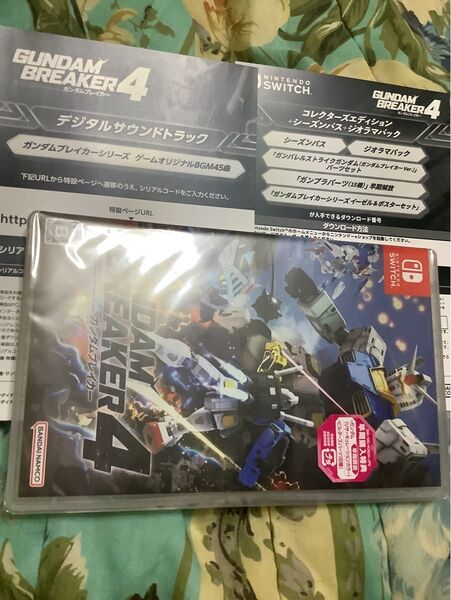 Switch ガンダムブレイカー4未開封 限定版のシーズンパス&ジオラマパック デジタルサウンドトラック 早期特典DLCコード付