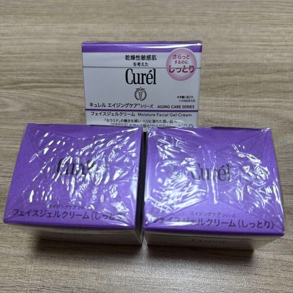 キュレル エイジングケア フェイスジェルクリーム さらっとするのにしっとり 40g 3個セット