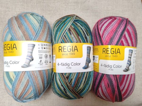 REGIA レギア 毛糸 02740 02736 03083 3玉 ソックヤーン