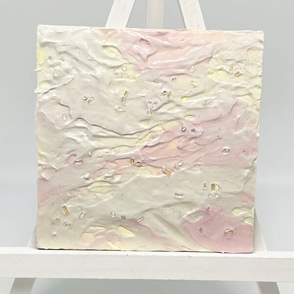 ましかくミニアート○10cmアートパネル パステルピンク