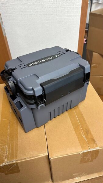 タックルボックス グレー 2段 バス釣り ルアー ボート