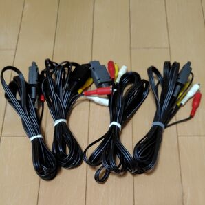 ニンテンドー 純正 AVケーブル 4個セット ジャンク スーパーファミコン ゲームキューブ ニンテンドー64 Nintendo