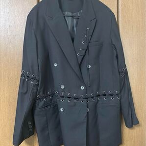 not conventional lace up jacket ジャケット ブラック ユニセックス モード ノットコンベンショナル