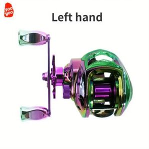 ヴィドゥカ・ルア 10軸アルミニウム合金釣りリール - クロマ、軽量&耐久性に優れた海/湖/川 ベイトリールキャスティングリール