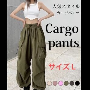 レディース ルーズフィット カーゴパンツ パラシュートパンツ ウエストバンド 軽量ポリエステルブレンド カジュアル ダンス