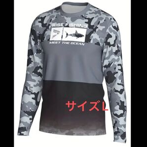 フィッシングウェア サイクリングウェア スポーツウェア 速乾 通気性 UVカット ラッシュガード USサイズS 日本サイズL