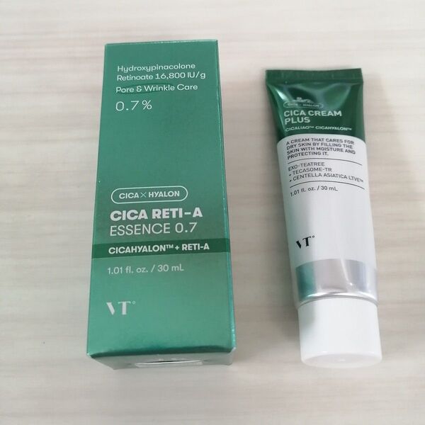【未使用】VT COSMETICS シカレチ-A エッセンス 0.7 & シカクリームプラス 30ml 2点セット