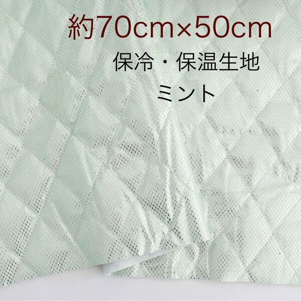 保温・保冷シート 保冷クロス 生地 ミント 約70cm×50cm 保冷生地