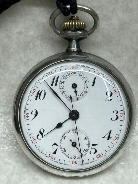 希少 レア品 1900年初期 ブライトリング BREITLING 懐中時計 手巻き 銀製ケース 銀0.900 動作品