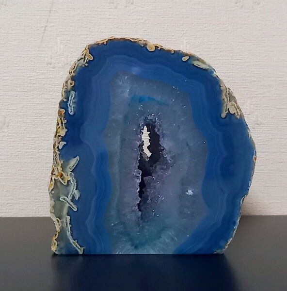 【7日間限定】620g◆ 青瑪瑙 メノウ アゲート 原石 鑑賞石 自然石 天然石 鉱物 置物 インテリア