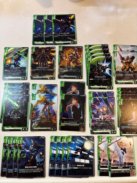 ウイングガンダムゼロ 緑デッキ ガンダムカードゲーム ニュータイプライジング ブースターパック